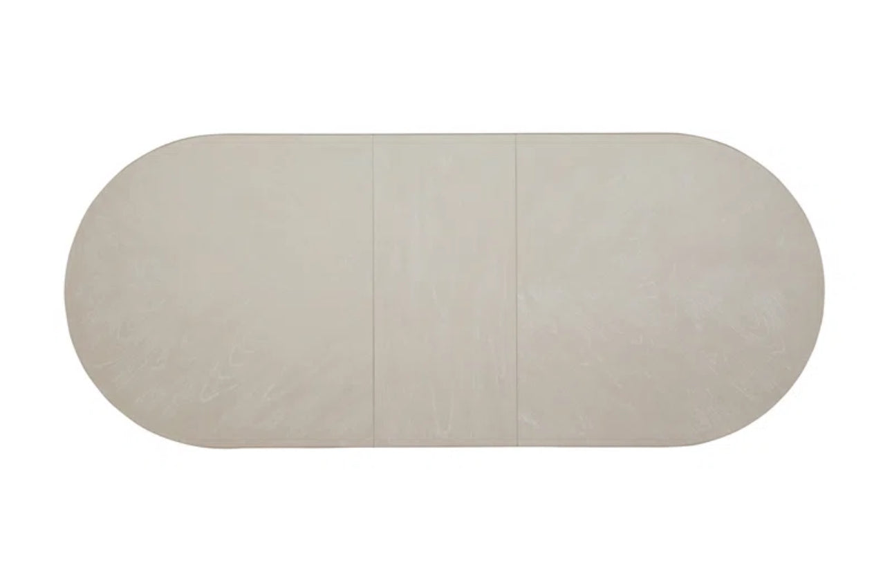 WHITLOCK WHITE WOOD OVAL DINING TABLE