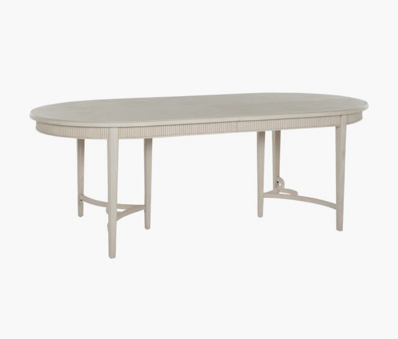 WHITLOCK WHITE WOOD OVAL DINING TABLE