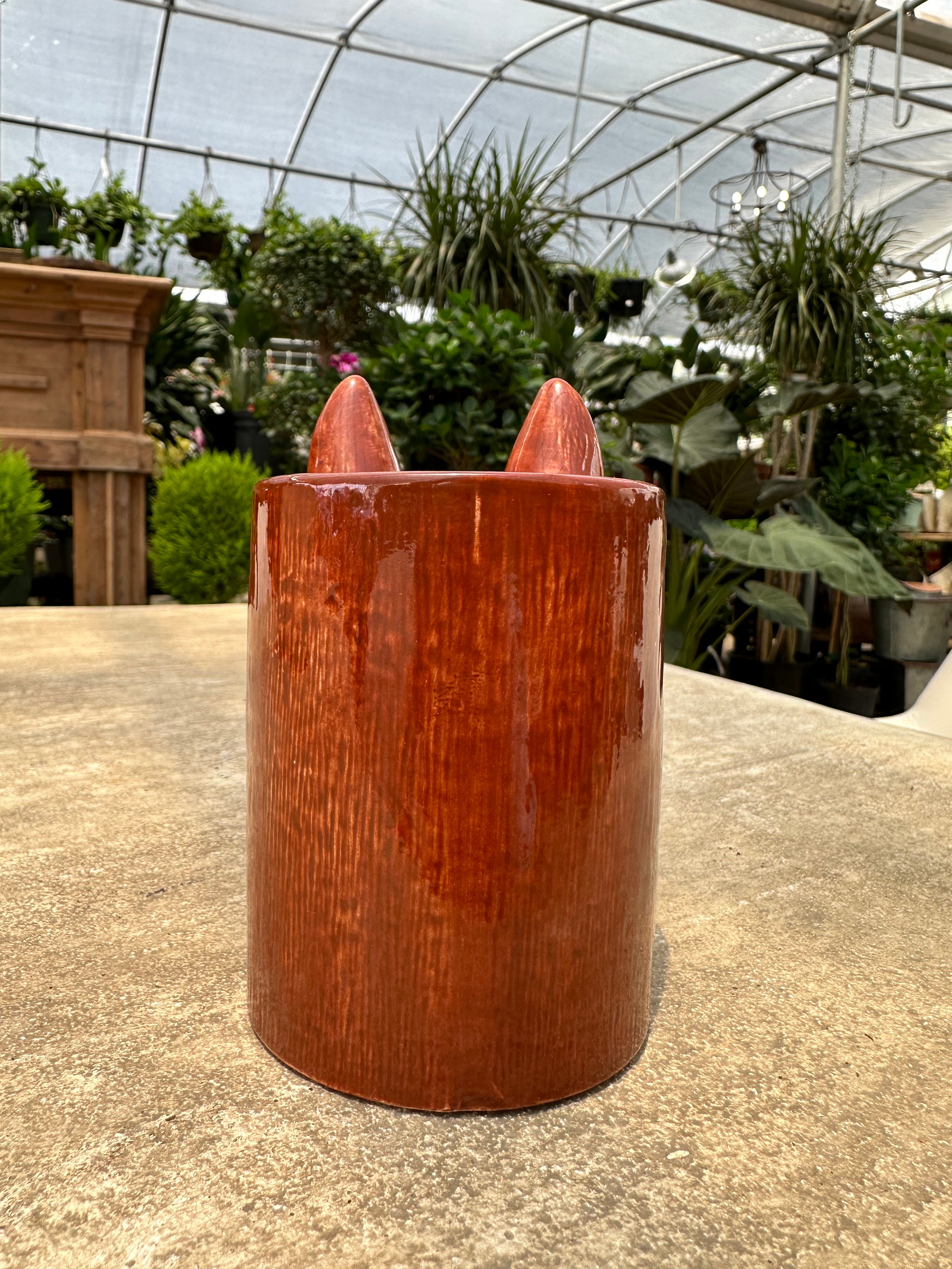 SMALL FOX FLOWER VASE