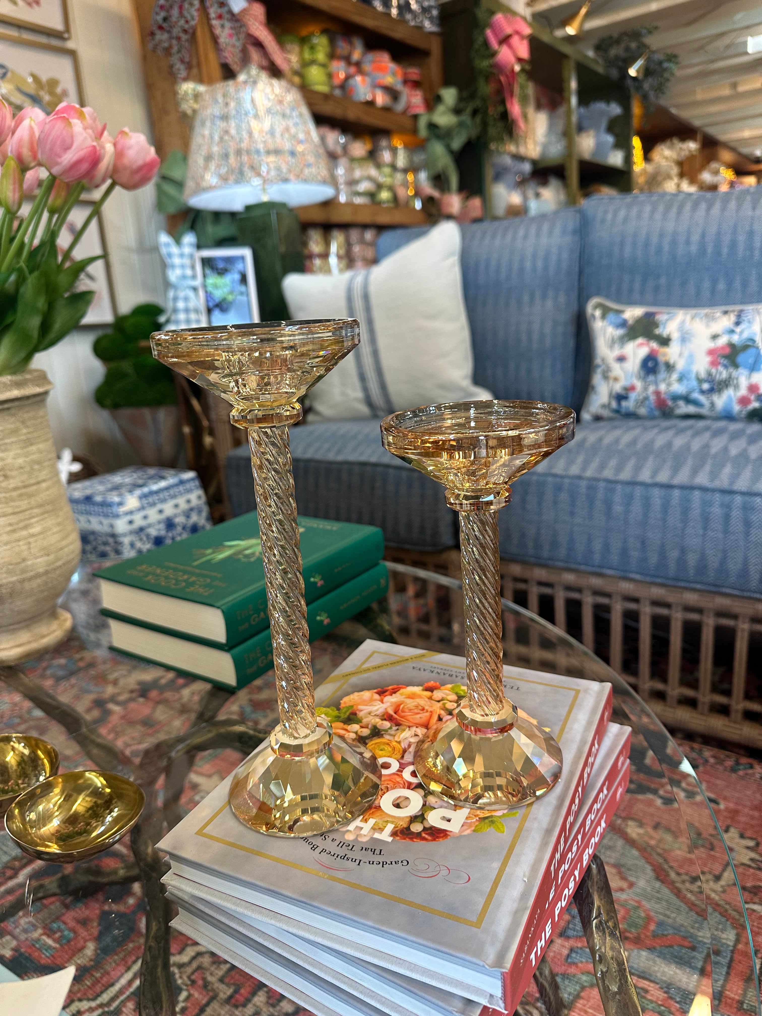 GLASS CANDLEHOLDER
