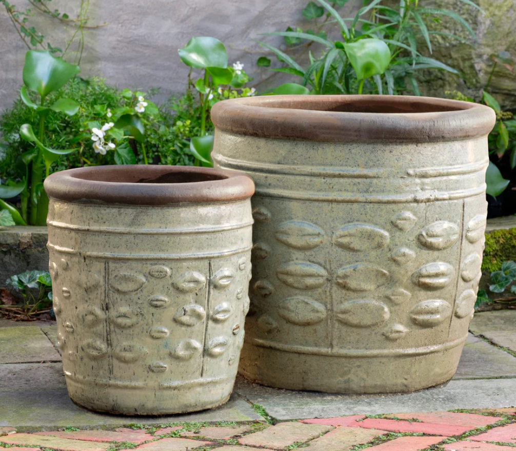 RUSTIC LEAF PLANTER SET