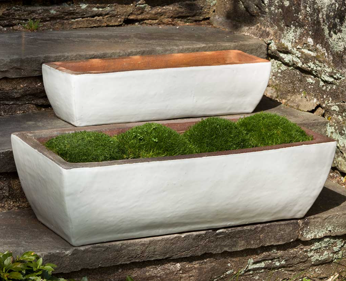 RUSTIC TROUGH PLANTER SET