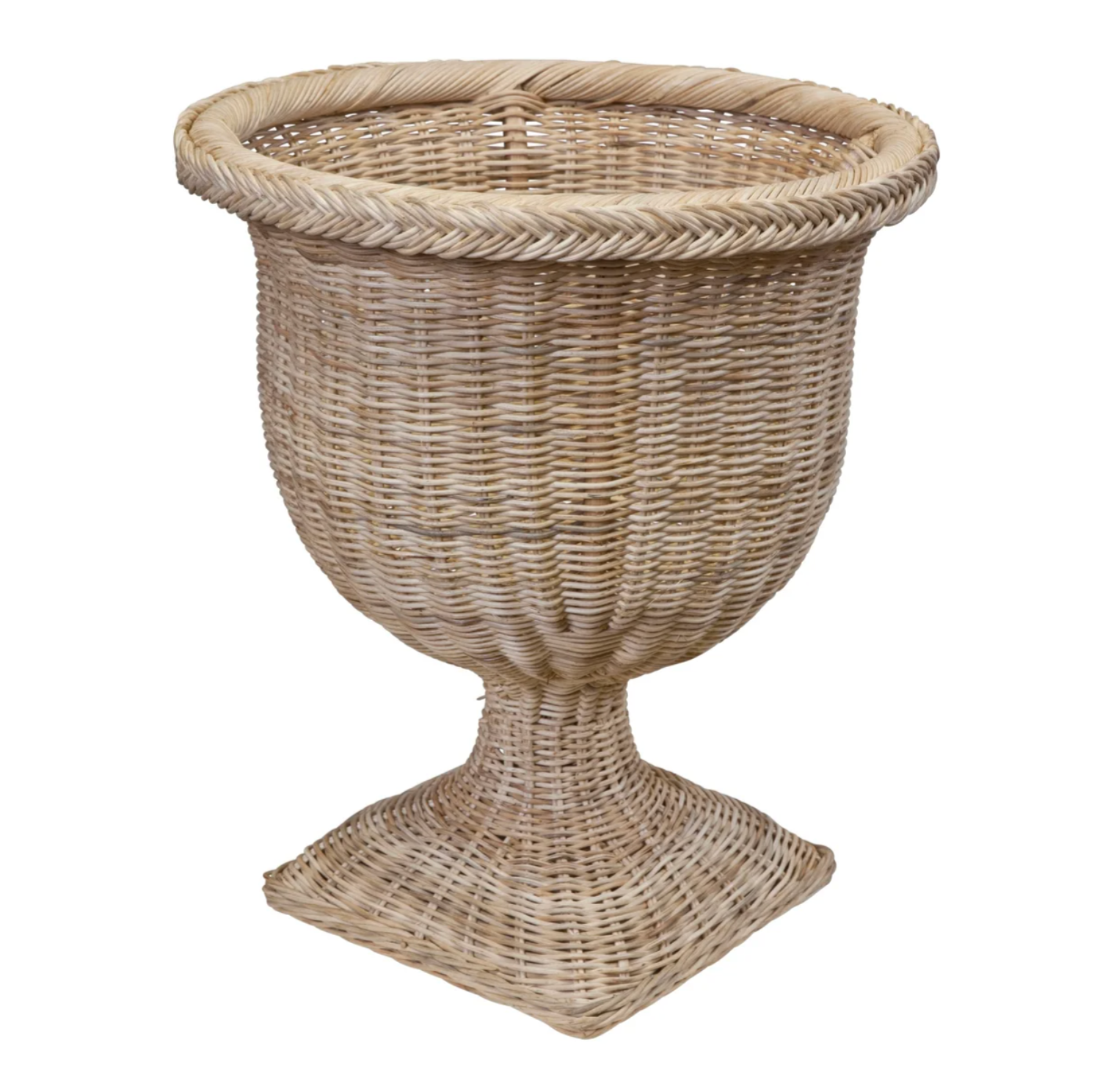 BRAIDED SQUARE BASE URN