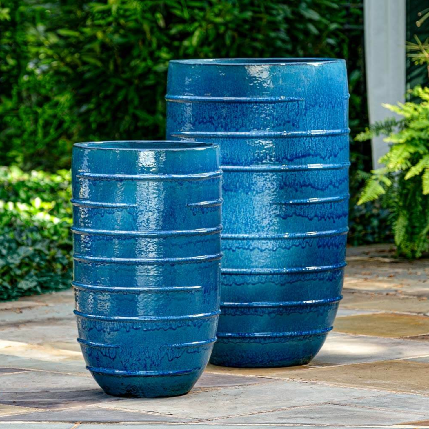 LOGIS CERULEAN BLUE TALL PLANTER SET