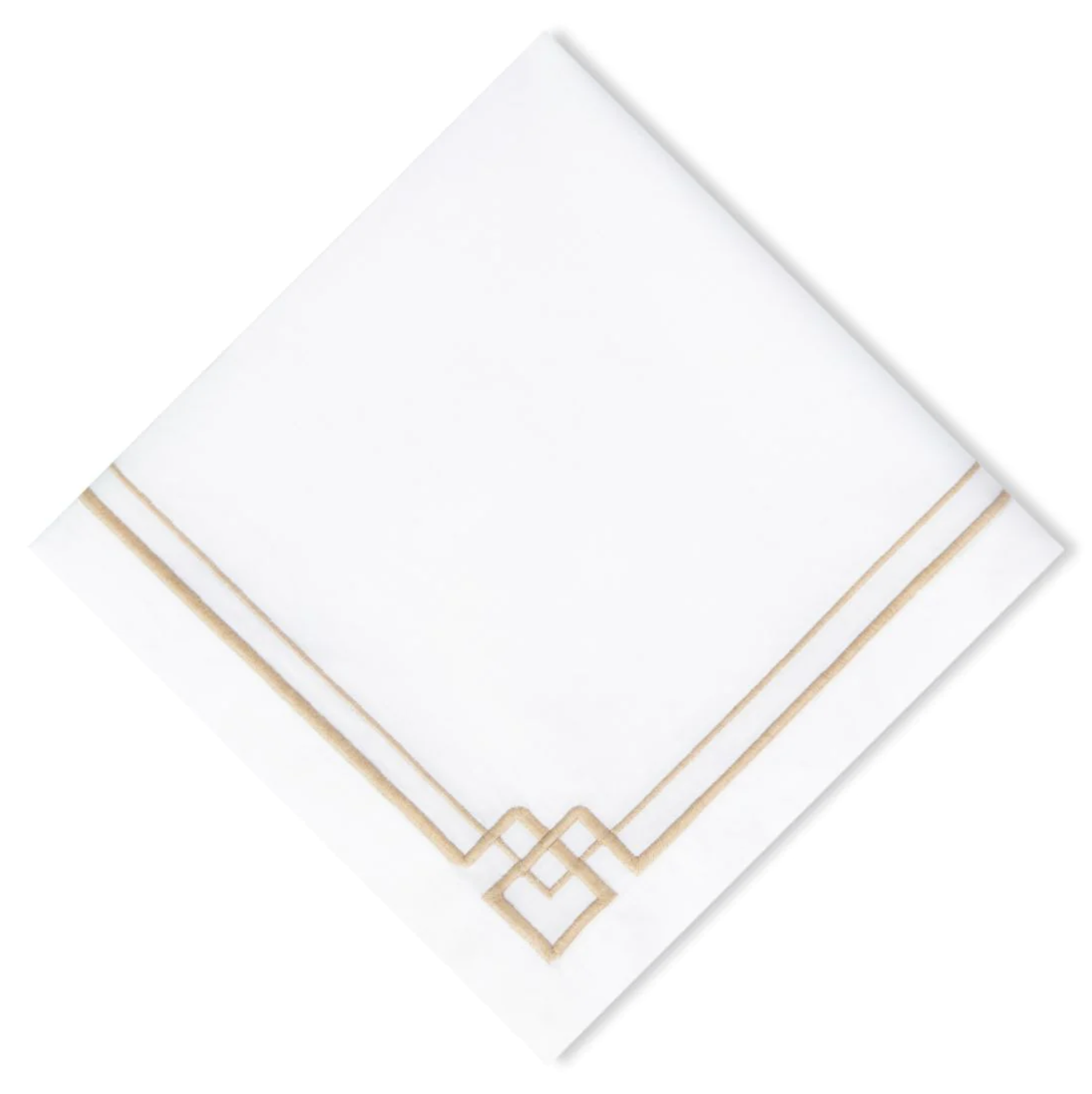 TAUPE INTERLOCKING KEY NAPKIN SET