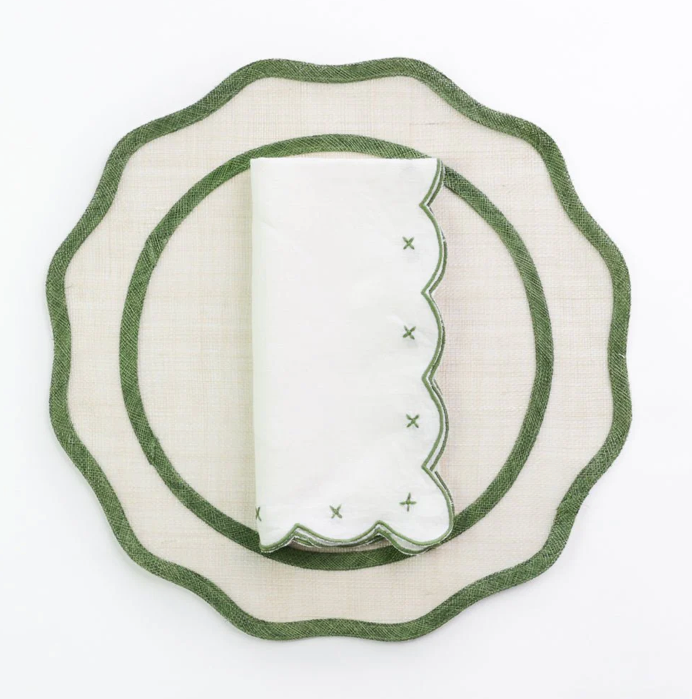 EMBROIDERED LINEN NAPKIN SET