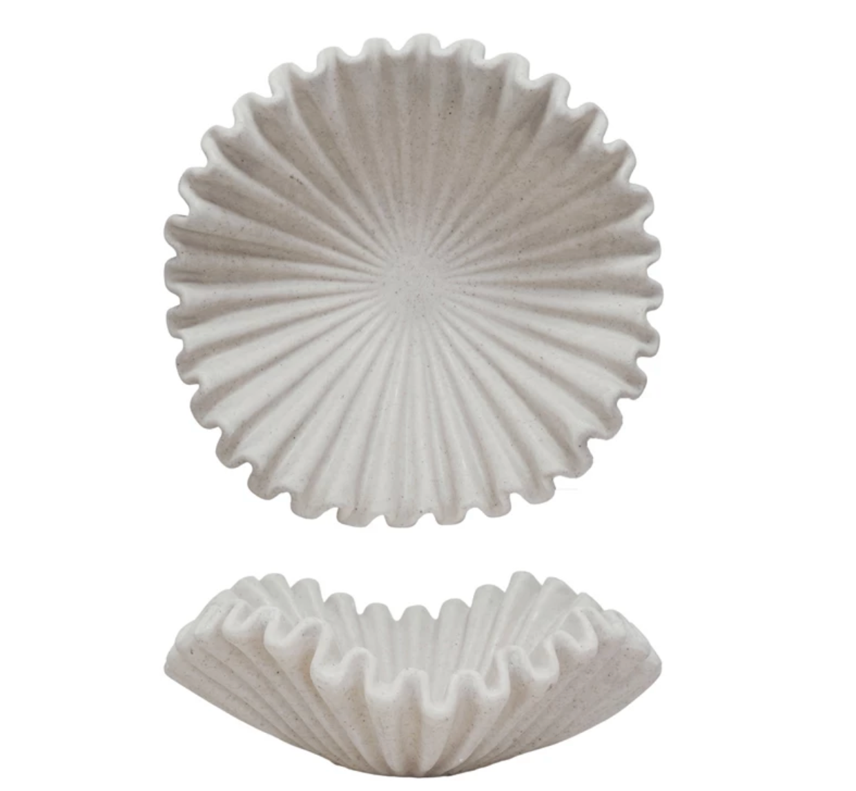RESIN RUFFLED CONTAINER