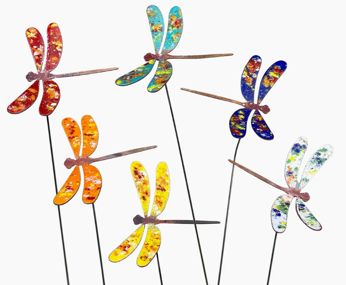 MEDIUM ENAMELED COPPER DRAGONFLY PICK