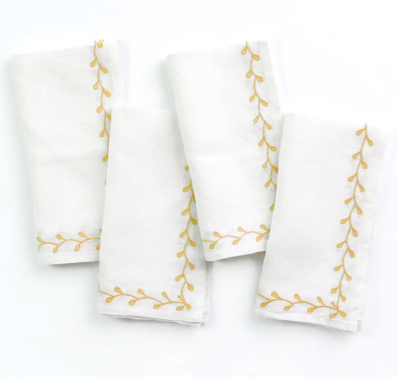 EMBROIDERED LINEN NAPKIN SET