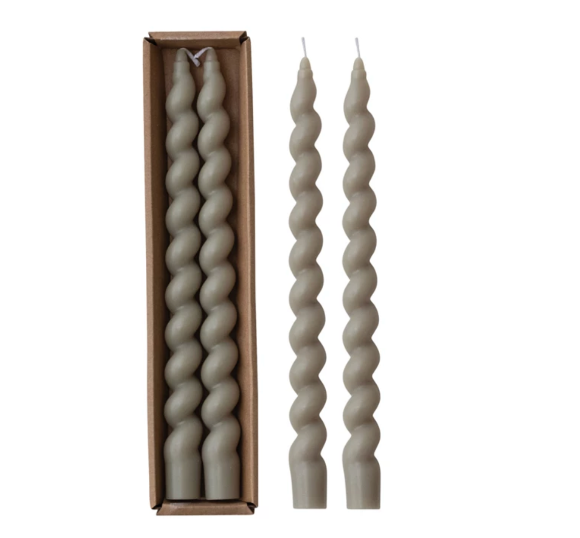 10" TWISTED TAPER CANDLES